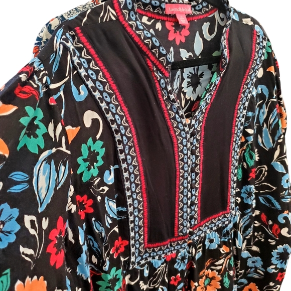 Woman Within Plus 1X Print Tunic Blouse  22-24 - Picture 2 of 12